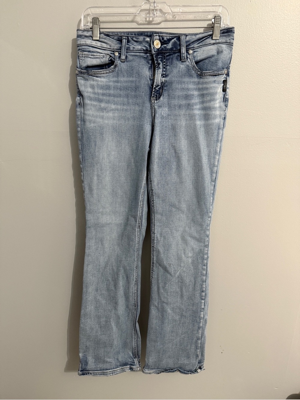 Silver Jeans Womens 29 Suki Slim Boot Light Wash Mid Rise Casual Modest